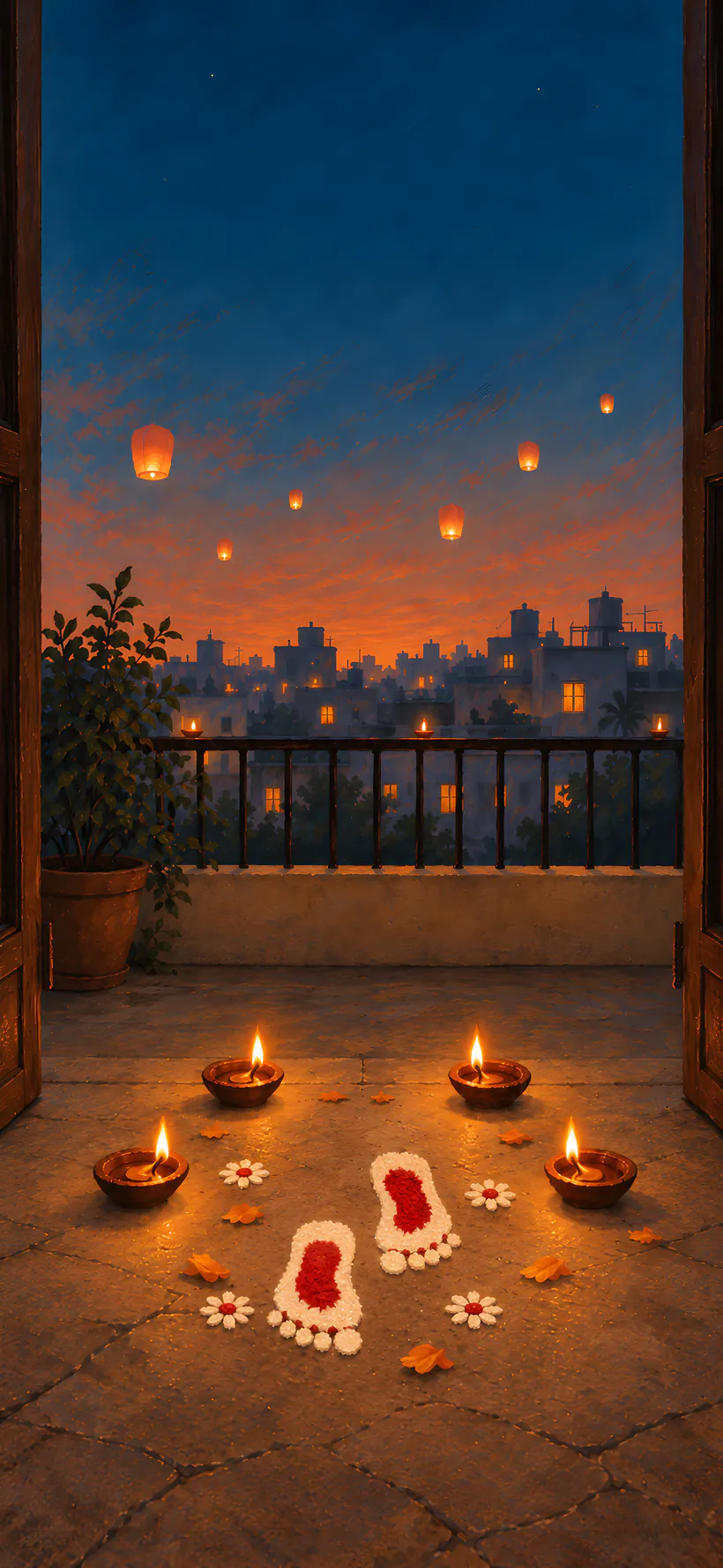 Lakshmi's Footsteps, spiritual phone wallpaper
